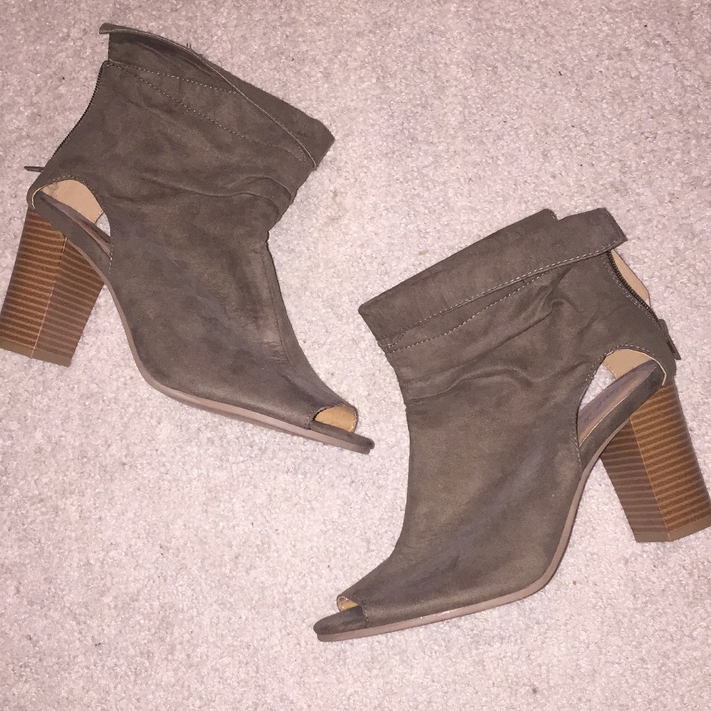 Qupid Open Toe Bootie